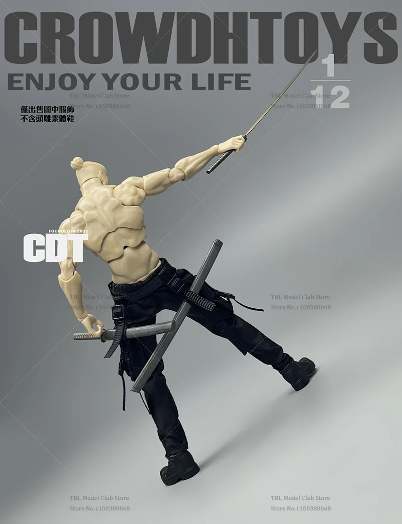 1/12 مقياس الملابس الذكور في الهواء الطلق نمط وظيفي الملابس اليومية سليم صالح السراويل ل 6 بوصة عمل الشكل الجندي CROWDHTOYS