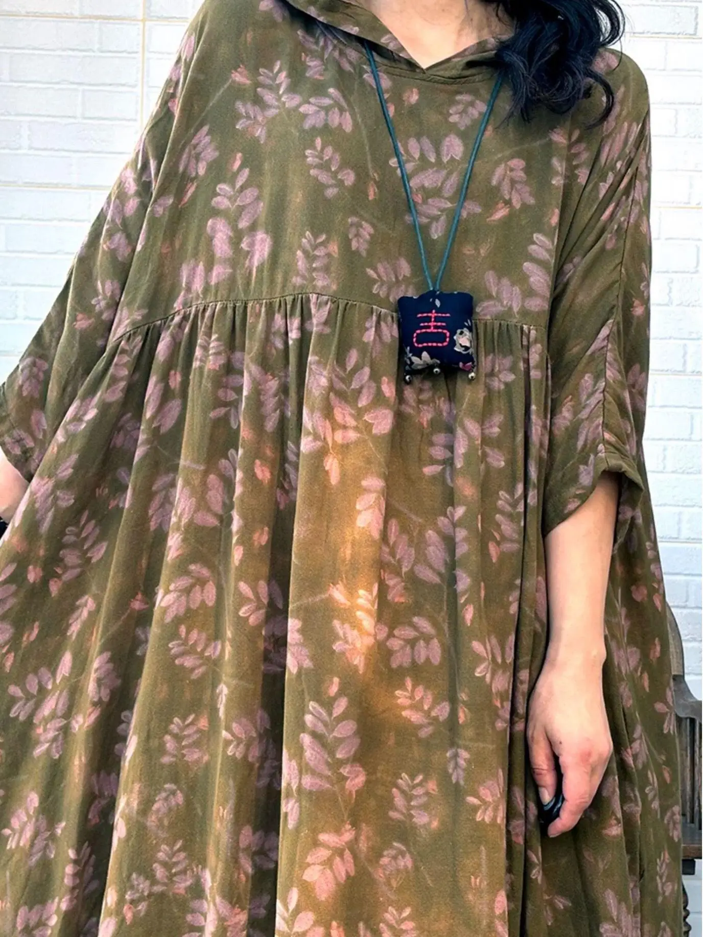 Spring Summer 2025 Loose Floral Doll Dr plus Size Women's Casual High Waist A-Line Gown Ci Walk Cotton Linen Blend Dr