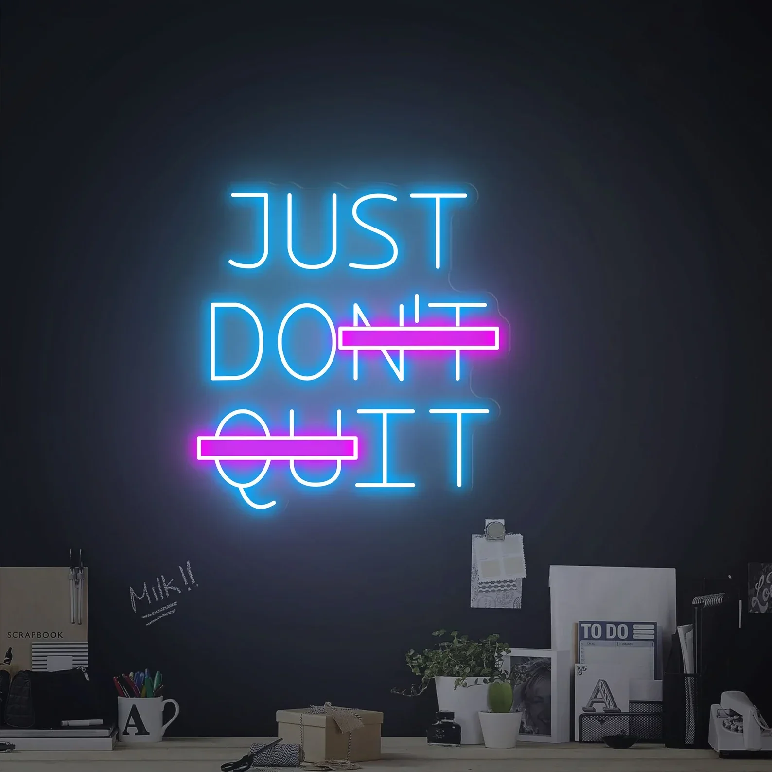 Just Don't Quit Neon Sign ,For Wall Room Bedroom Decor, Personalized Birthday Gift For Her Or Him Signs, Neon For Home Decor