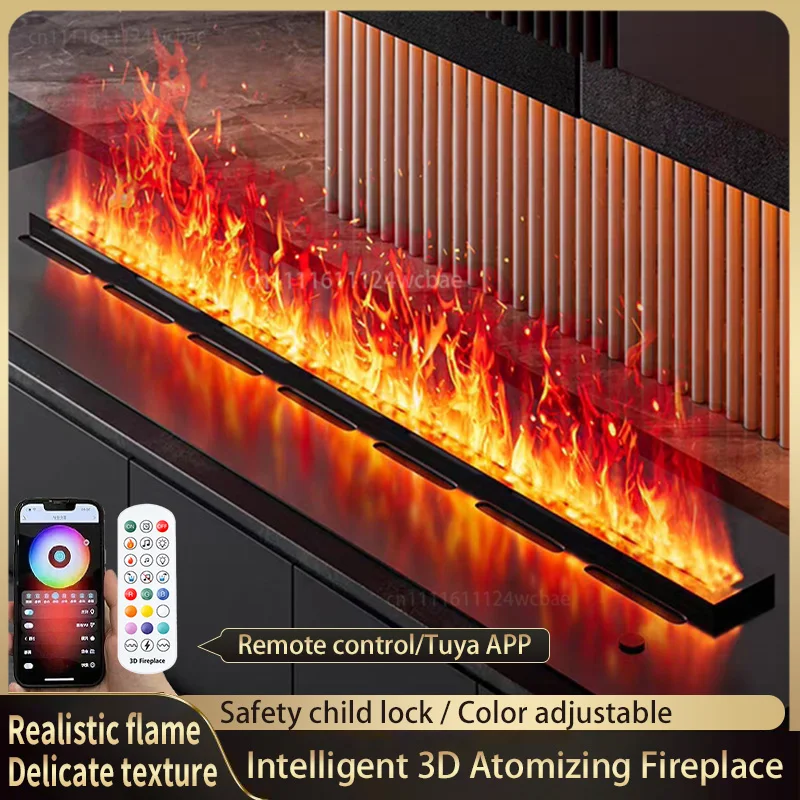 

Home Smart 3D Atomized Fireplace LED Colorful Flame ECO Water Vapor Indoor for TV Wall Living Room Home Decor