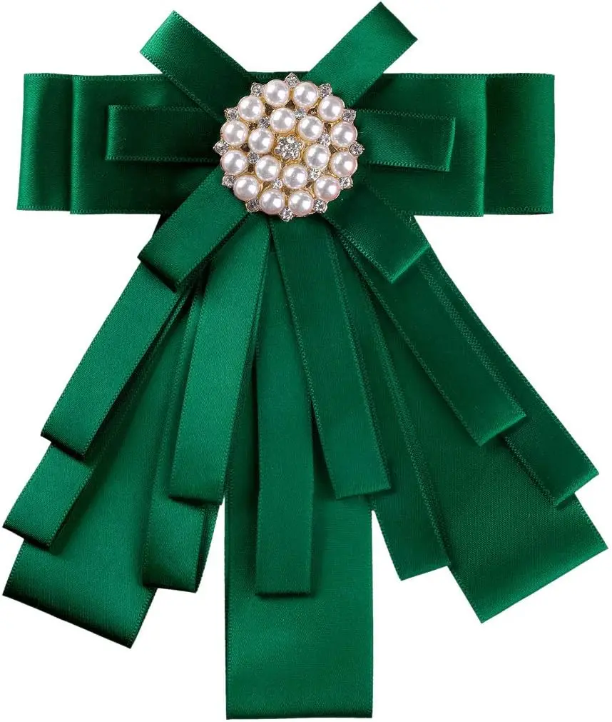 Krawatte für Herren und Damen, Perle, Strass, Schleife, Business, Bankett, Anzug, Hemd, Krawatte, Brosche, Hochzeit, Party, Schleife, Cocktailparty-Zubehör – Detail 9