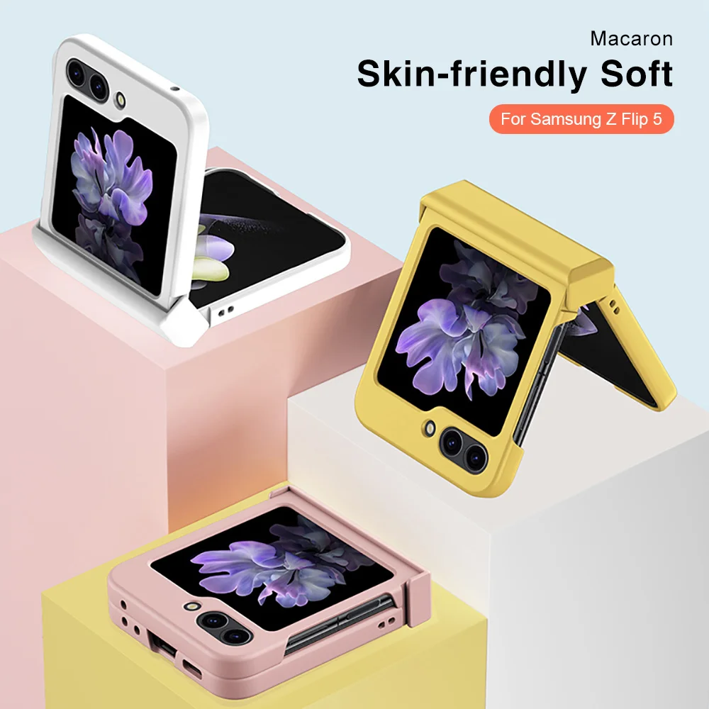 For Samsung Galaxy Z Flip 7 6 5 4 3 Flip5 5G 2025 Case with Hinge Protection Hard PlasticThin Protective Flip Cases Phone Cover
