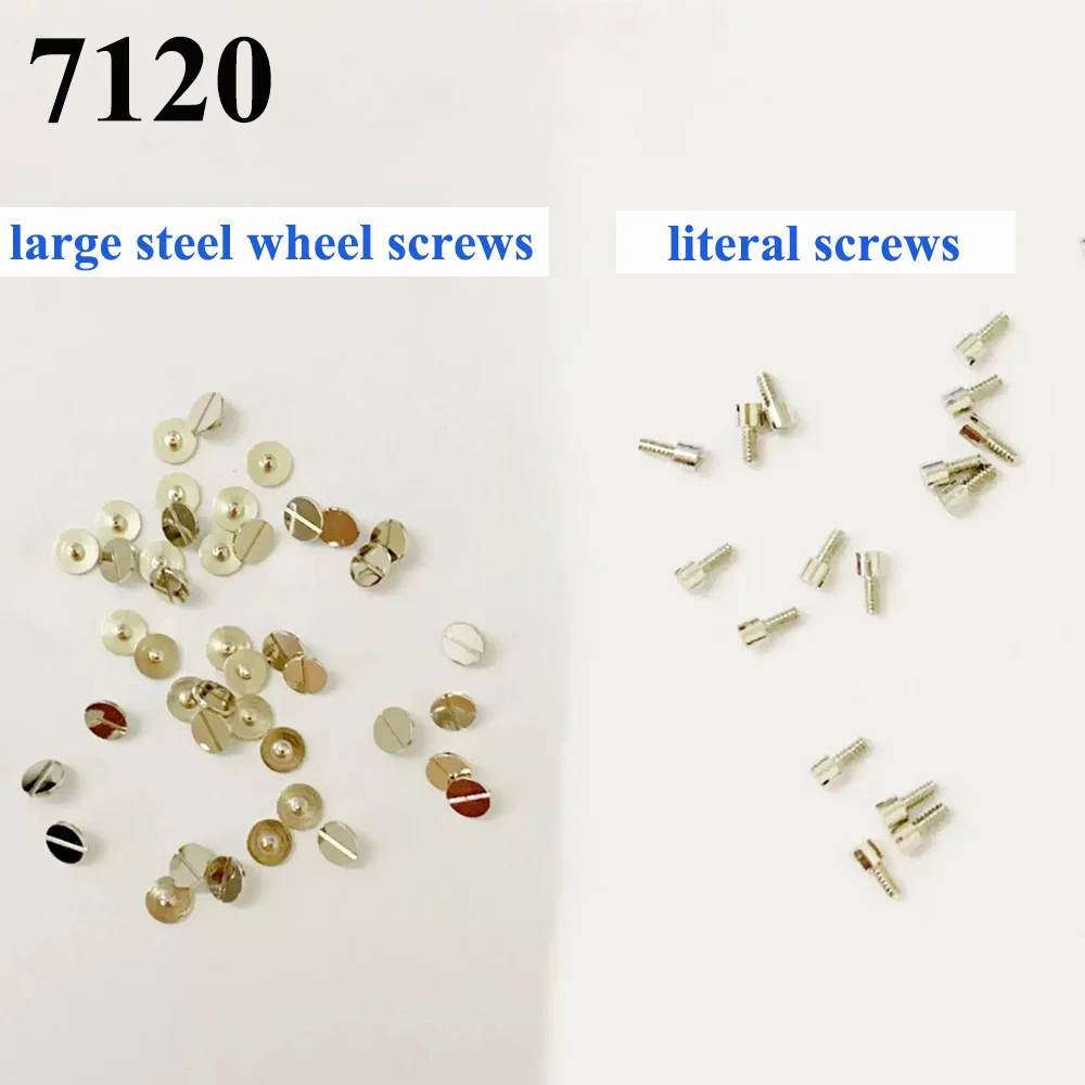 Watch Accessories Large Steel Wheel Screws Literal Screws Suitable for 7120 Standard Machine Movement Watch Repair Parts