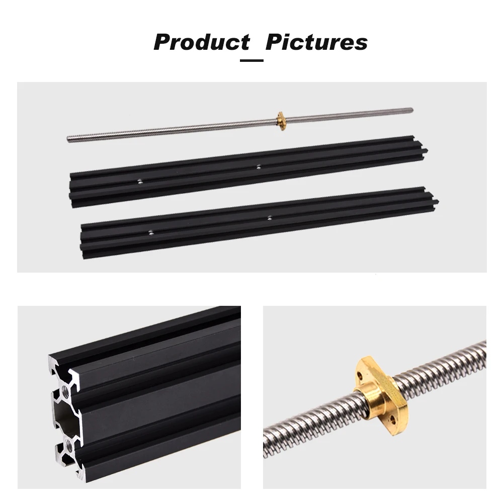 2040 Aluminum Profiles Lead Screw T-nut Ender-3 Z-axis Extension Profiles Kit for Ender-3/Ender 3 Pro/Ender 3 V2 3D Printer