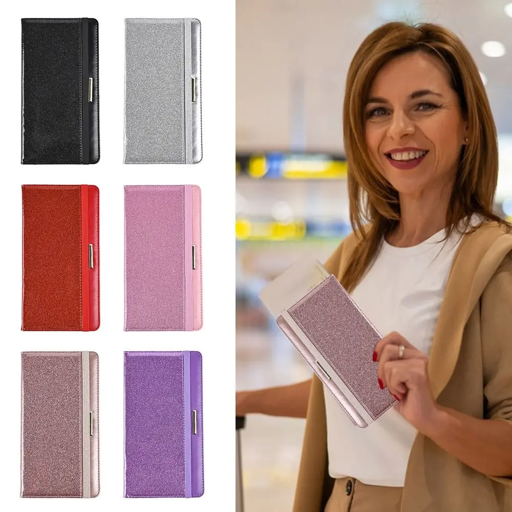 Multicolor Passaporte Capa, Multi-função PU Card Clamp, Vários Slots, Impermeável ID Bag, Viagem e ao ar livre, Passaporte, Simples