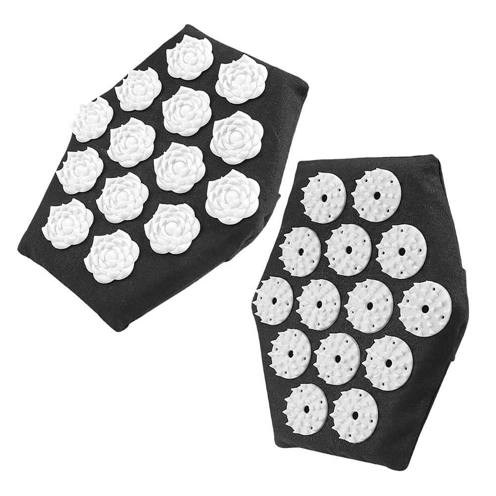 

2Pcs Back Massage Gloves Floral Buckle Comfortable Fit Handheld Massage Mitts Muscle Relief Neck Joint Shoulder Palm Tool