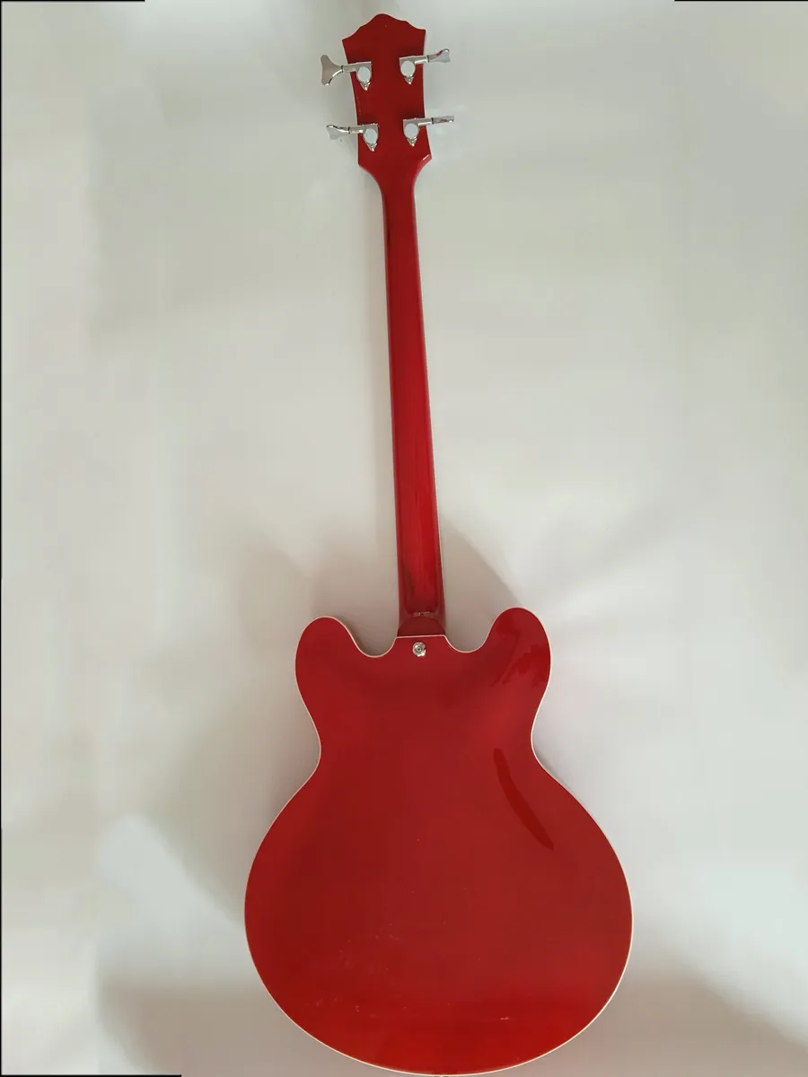 Factory customized Electric Guitar Bass 4-string 30.5 inches Right-handed Red  Red Short scale