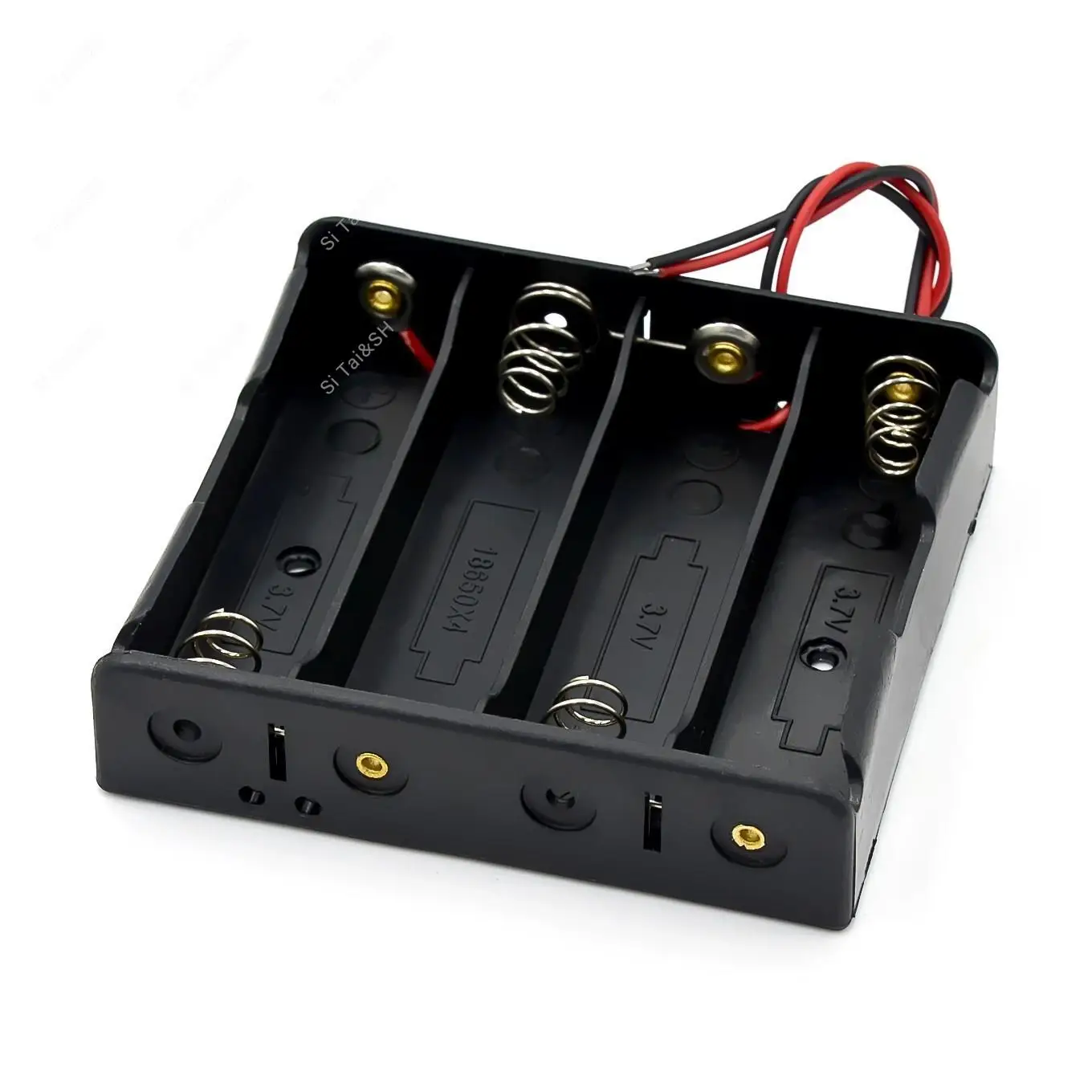 New Plastic 18650 Battery Storage Box Case 1 2 3 4 Slot Way DIY Batteries Clip Holder Container With Wire Lead For 18650 Battery