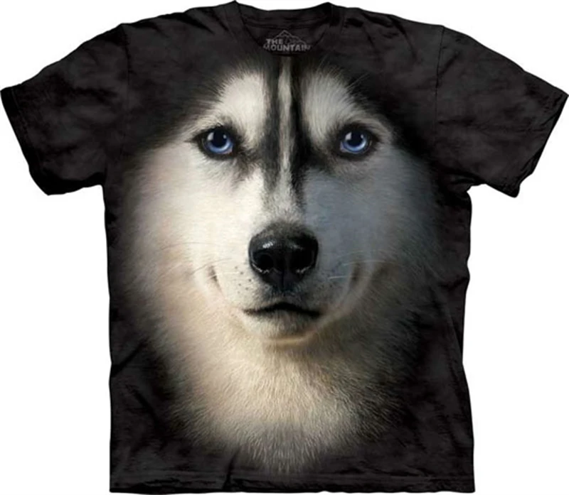 Funny Animal Dog Face 3D Print Tshirts Men Womens Summer Novelty T Shirt Y2k Clothing Casual Kids O Neck Short Sleeve Tee Tops