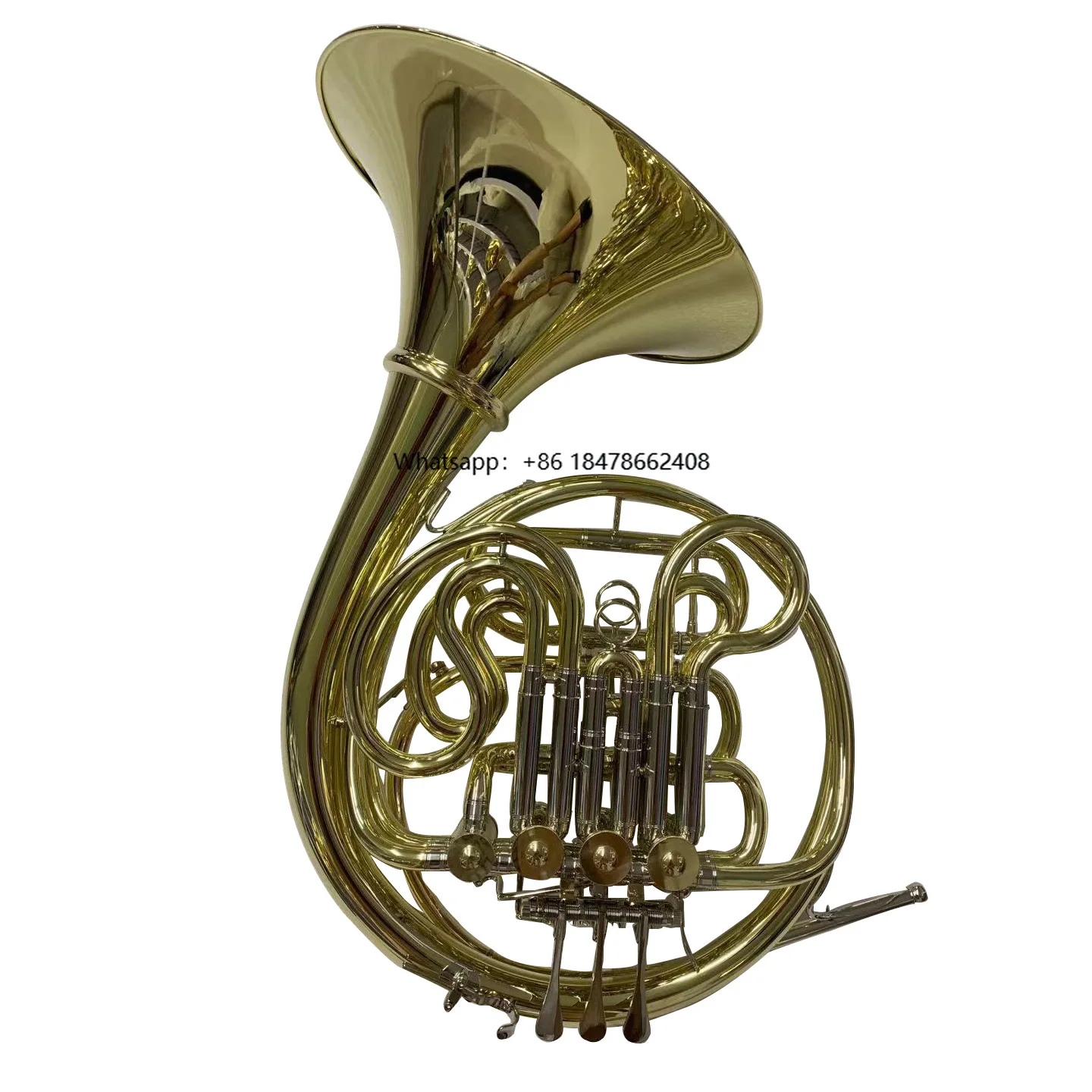

Yellow Brass Gold Lacquer High Standard 4 Double Key French Horn