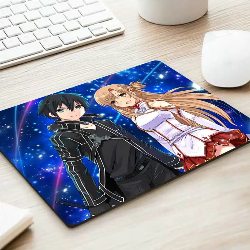 Sword Art Online Sao Anime Office Student Gaming Verdicktes großes Schreibpad Rutschfestes Kissen Mauspad für Teenager-Mädchen-Schlafzimmer