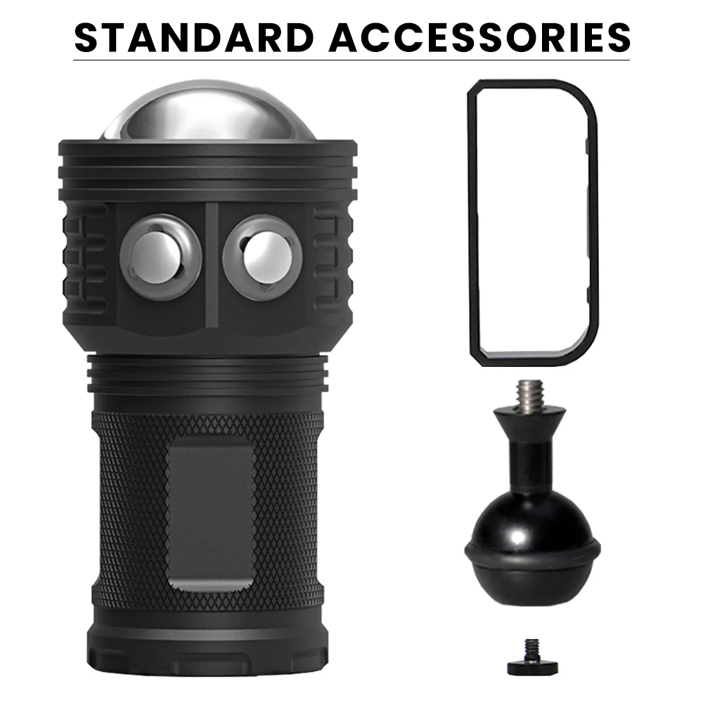 Asafee DRC01 COB LED 6000LM 80M Underwater Diving Flashlight White Red Blue 80° Light 500M Range Torch IPX8 Waterproof Lantern