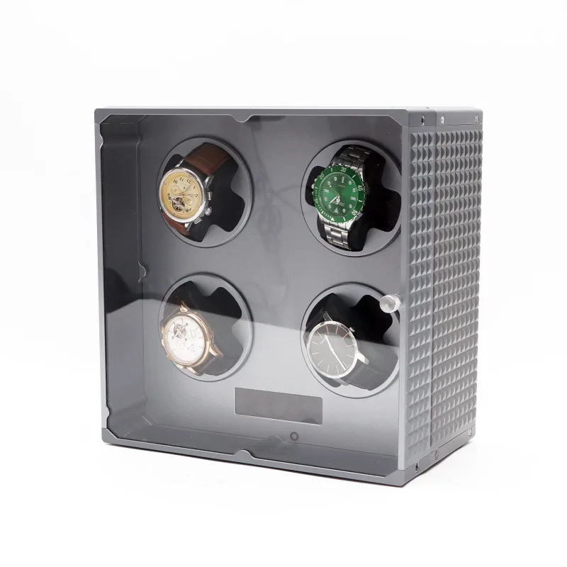

4 Slot Watch Winders Automatic Silent Mechanical Watches Winding Device Metal Household Wrist Watch Storage Chain Boxes