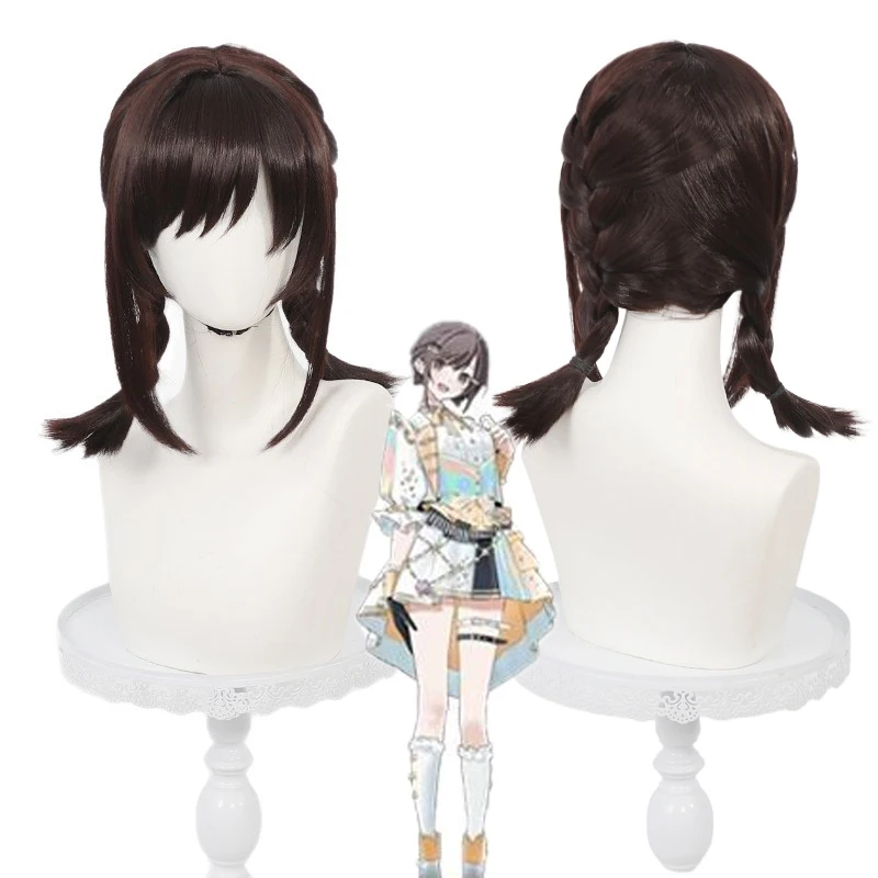 IN STOCK Shinonome Ena Cosplay Project Sekai 5th Wig Anime Roleplay Brown Wigs Long Synthetic Hair Heat Resistant Fiber+wig Cap