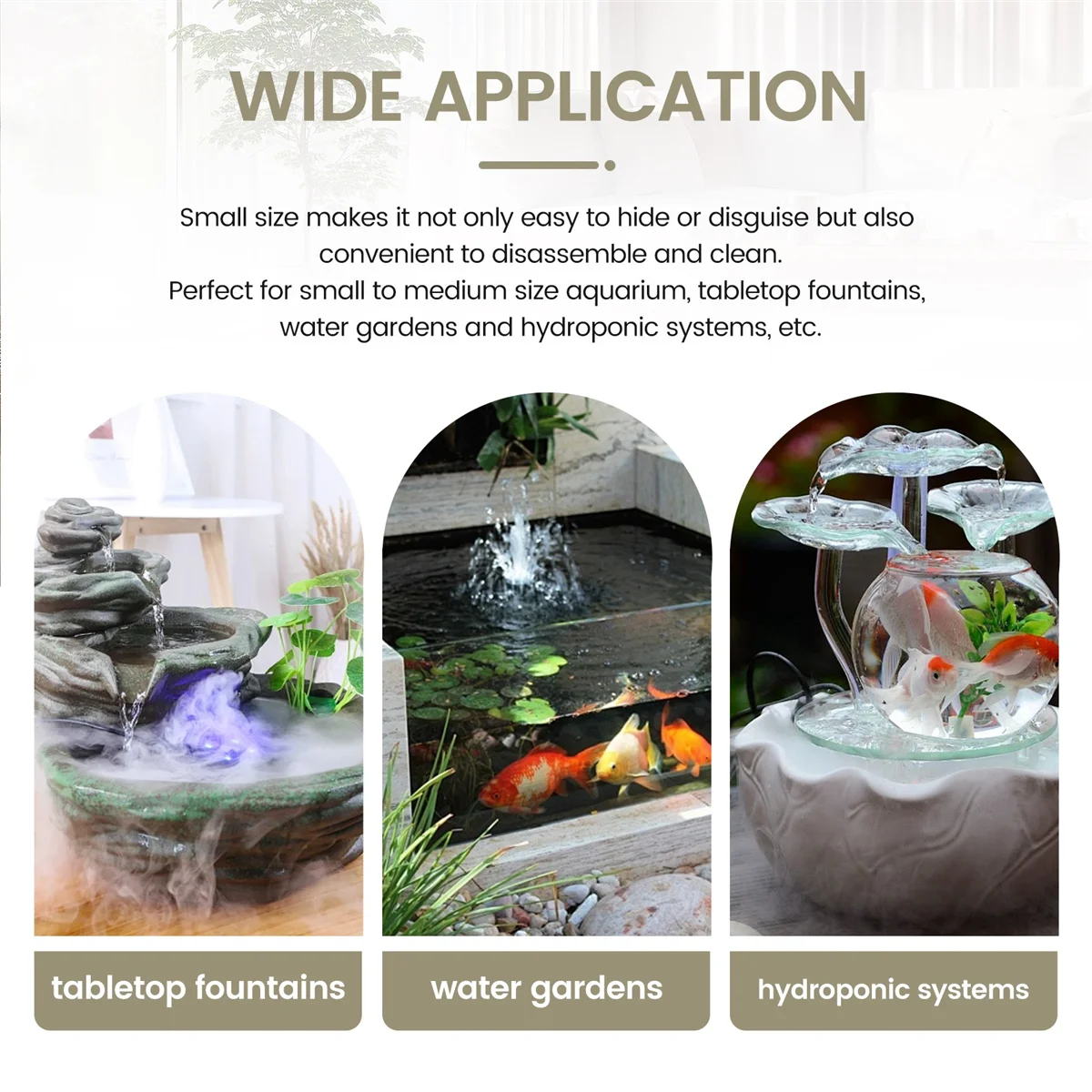 A9oP- 3W Submersible Water Pumps with 4-LED Light Pump Aquarium Fountain Fish Pond Tank EU Plug