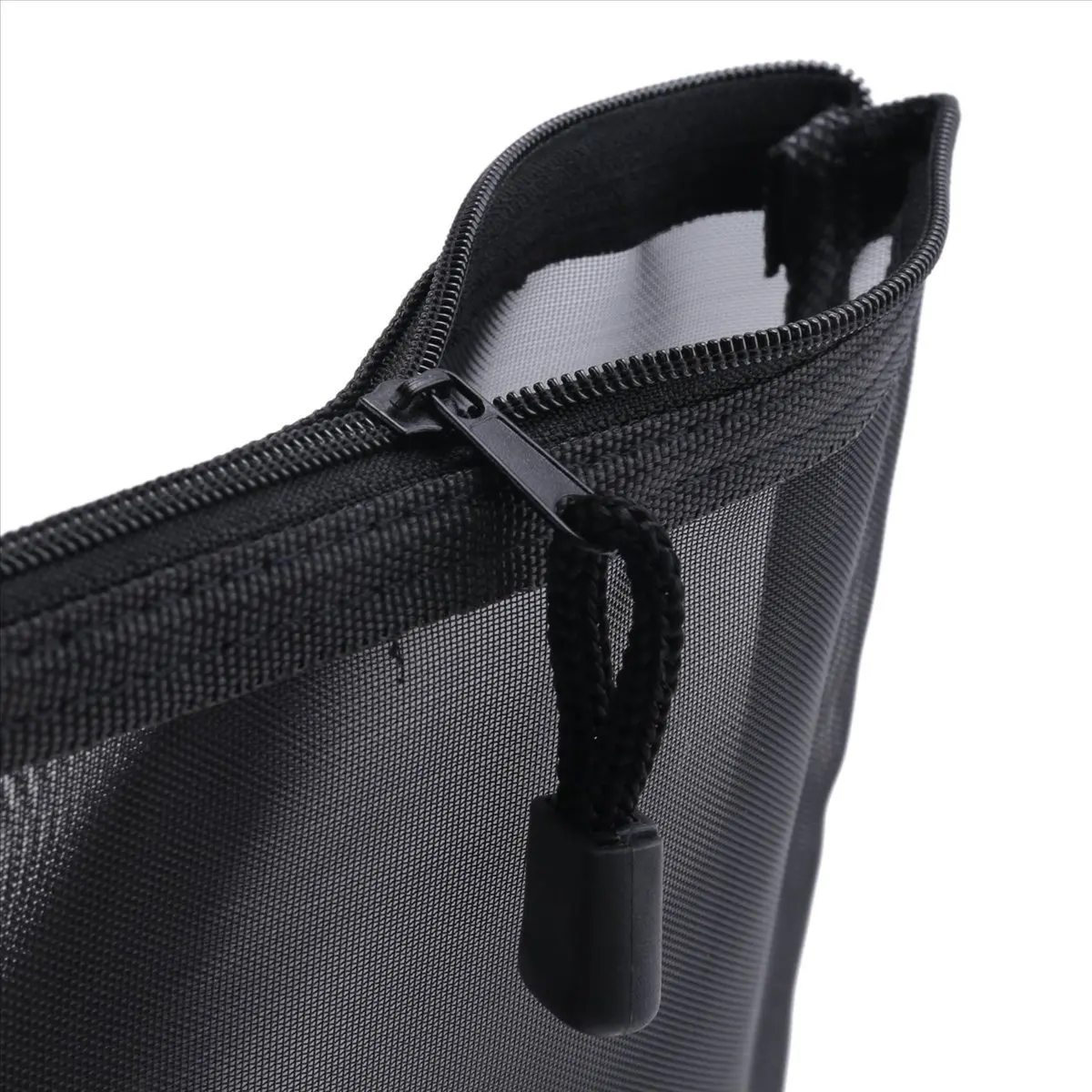 OK 12 Pieces Mesh Bags Black Mesh Zipper Pouch Makeup Bags Cosmetic Travel Organizer Bags Pencil Case