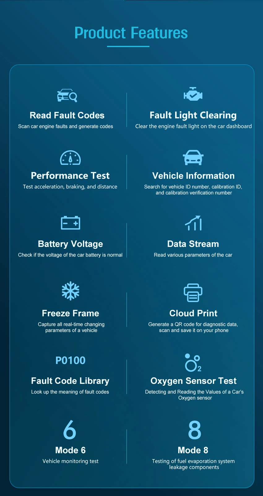 Orange V521 Car Scanner Engine Fault Code Reader Automotive OBD2 / EOBD Fault Diagnostic Tool For Cars