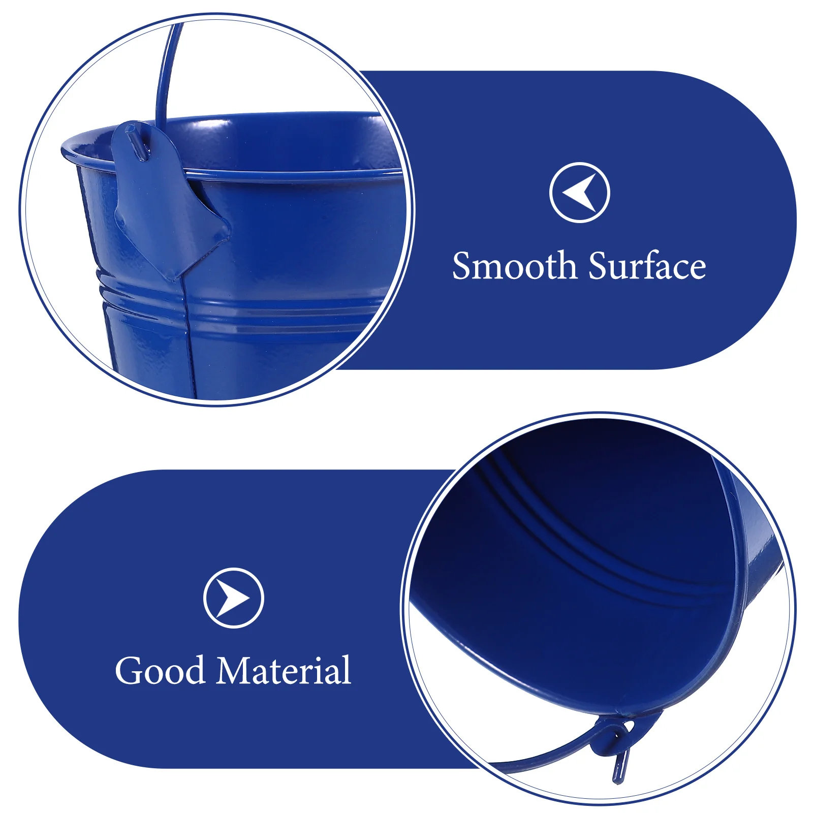 

4pcs Iron Flower Buckets Handle Plant Storage Metal Flowerpot Household Tin Party Flower Container Planting Bucket