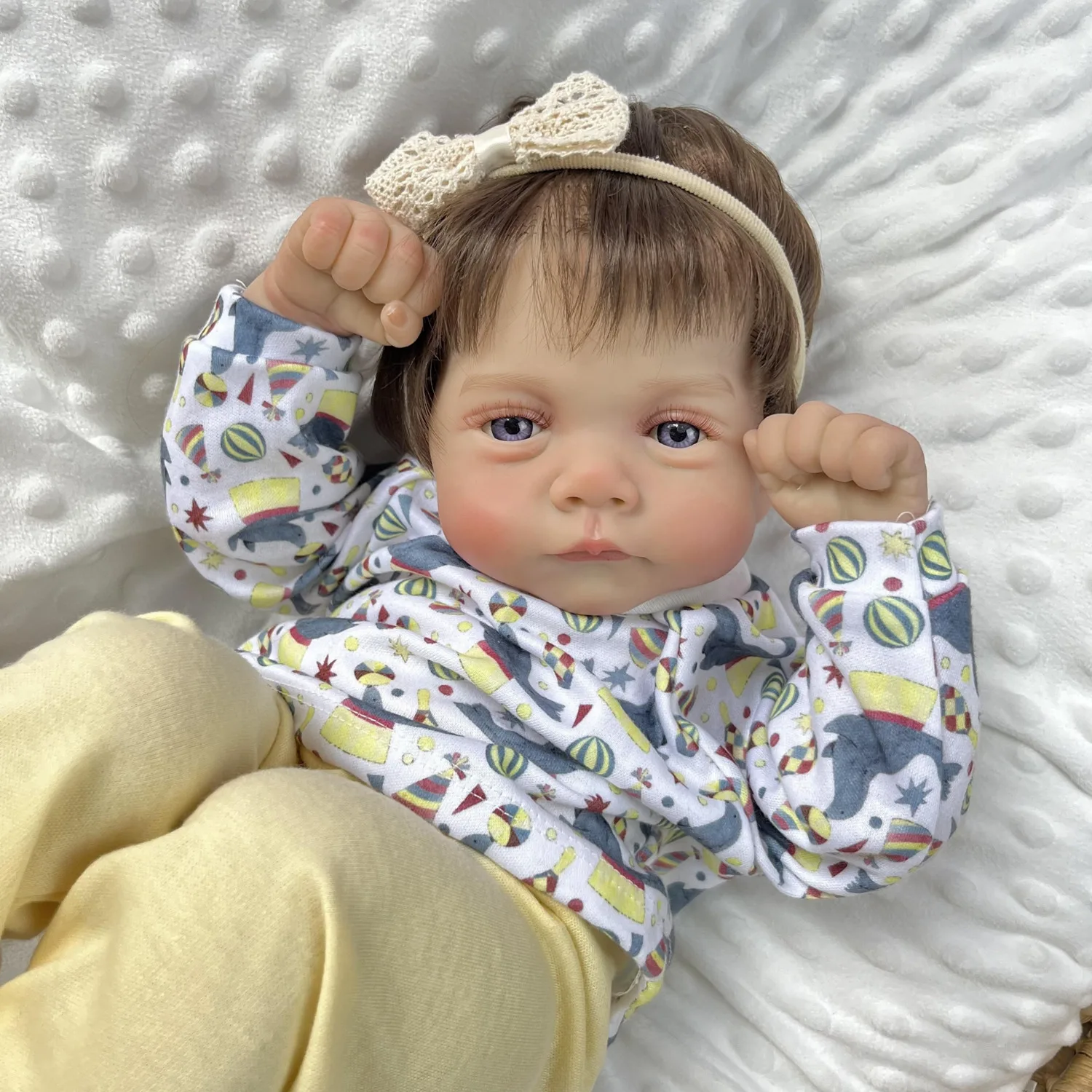 

Кукла-реборн 48 см в тканевом корпусе, реалистичная, ручной работы, модная, подарок на день рождения для девочки