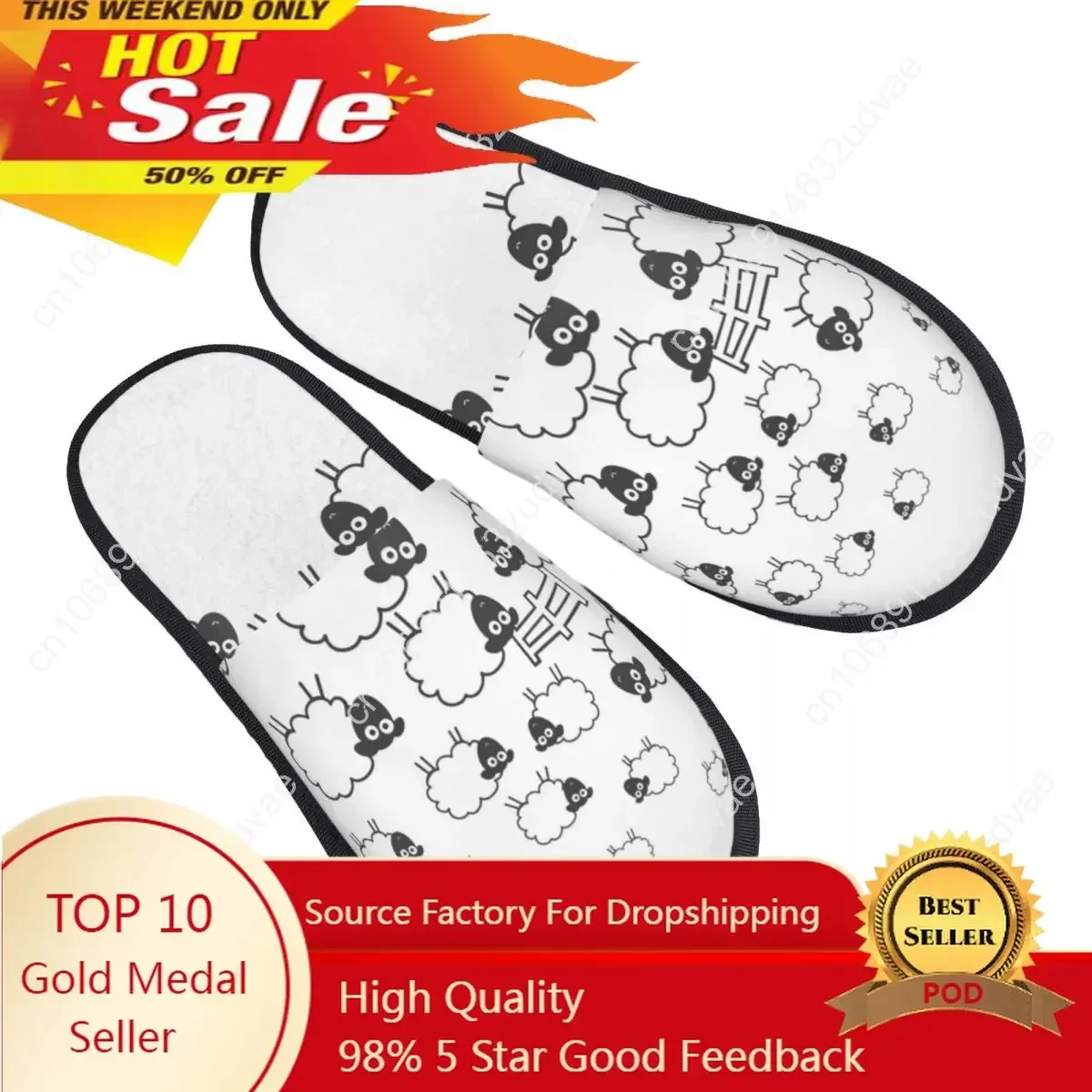 

Fence Full Sheeps Insomnia Slipper For Women Men Fluffy Winter Warm Slippers Indoor Slippers