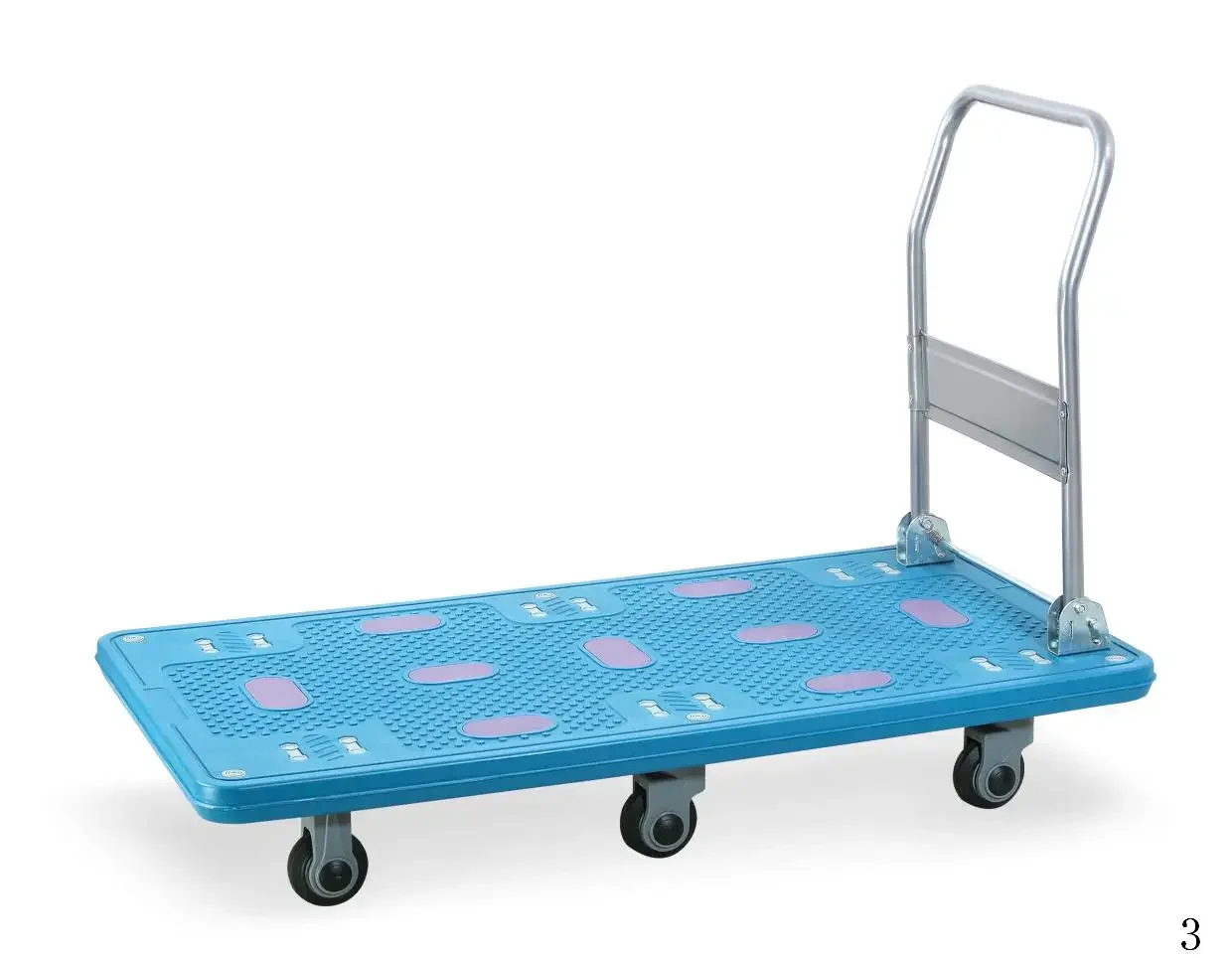 500 kg heavy plastic platform truck trolley push folding trolley