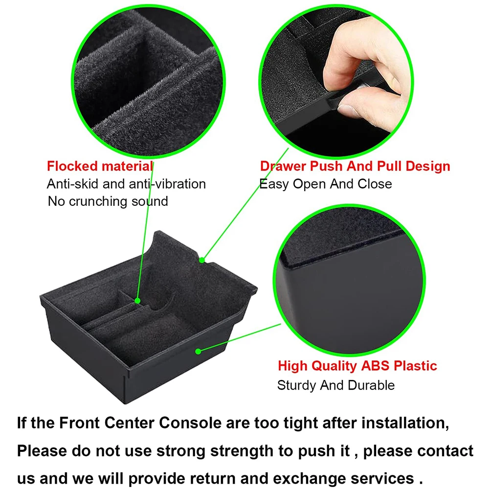 YZ para Tesla Model 3 Model Y consola central organizador coche 2021-2023 Tesla reposabrazos de coche caja de almacenamiento oculta accesorios