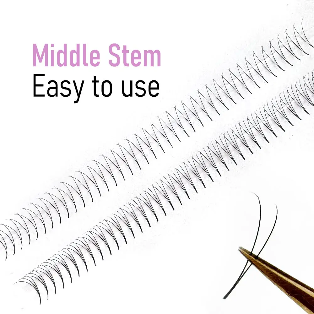 1600fans 40Lines Premade Volume Fans 2D/3D 0.07 0.10 Pointy Base Sharp Narrow Middle Stem Faux Mink Extension Eyelashes supplier