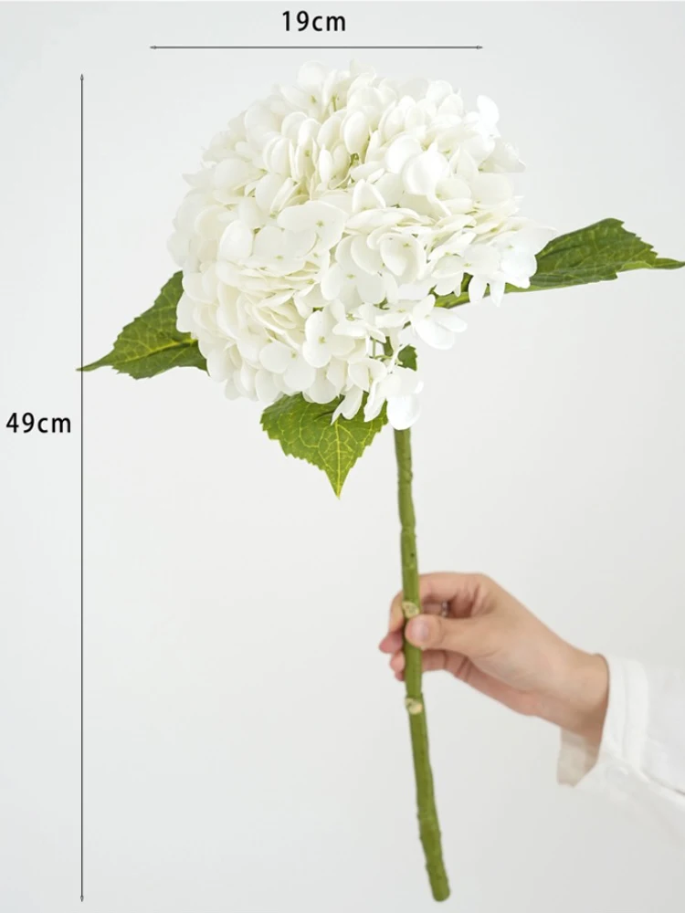 Blauwe kunstmatige hortensia bloemen Real Touch kunstmatige hortensia takken decoratie bruidsboeket bloemstuk