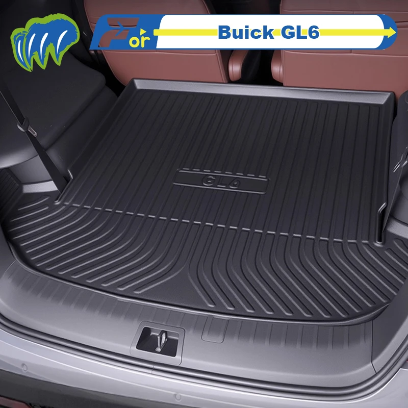 

Для Buick GL6 2017-2025 Custom Fit TPE Коврик для багажника автомобиля Коврик для багажника 3D-образный лазерный измерительный коврик для багажника Защитный коврик для заднего багажника
