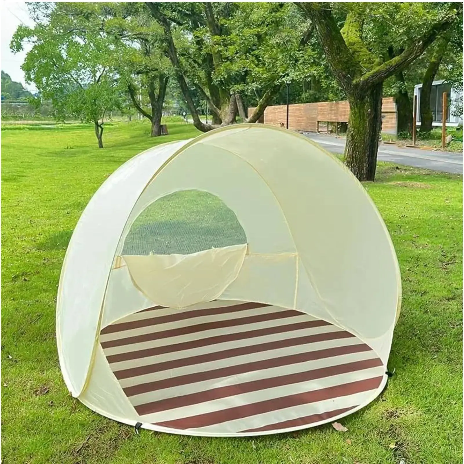 NEW Portable Beach Tent 3/4 Person Easy Pop UV Protection Outdoor Canopy Beach Shelter With Ventilating Mesh Window For Outdoor