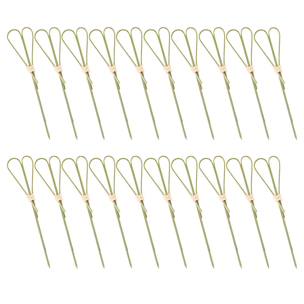 

200pcs Bamboo Fruit Sticks Cocktail Picks Party Toothpicks Smooth Surface 12cm Shape Disposable Food Skewers