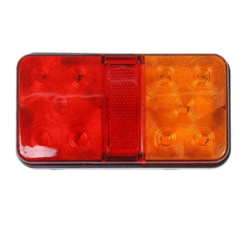 10LED Rear Tail Lights Lamps Lorry Truck Trailer Caravan Bus Motorhome 12V Waterproof Tailight Warning Parts For Trailer 1PC