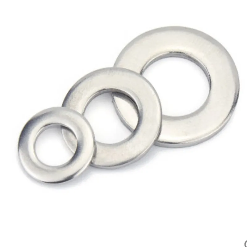 10-100PCS DIN125 M1.6 M2 M2.5 M3 M3.5 M4 M5 M6 M8 m10 m12 304 Stainless Steel Flat Washer Plain Washer Flat gasket