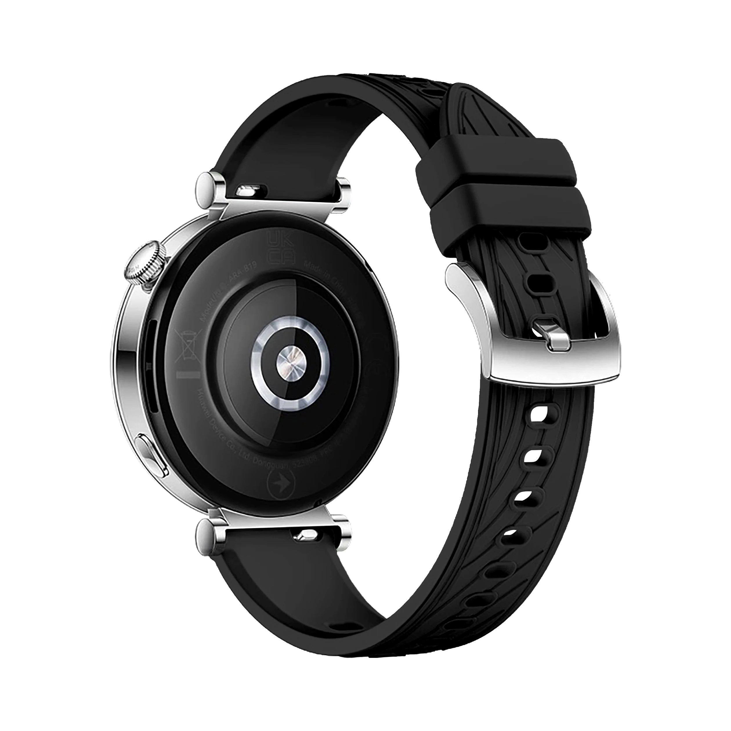 Aksesori 18mm untuk Huawei Gt4 41mm tali silikon asli hitam berjalan secara universal uniseks untuk Huawei Gt4 41mm gelang jam 18mm