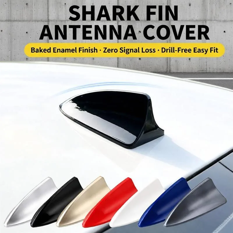 Universal Antenna Car Shark Shade Fin Roof ABS Decorative Car Radio Function Protective Aerials Stronger Signal for All Cars