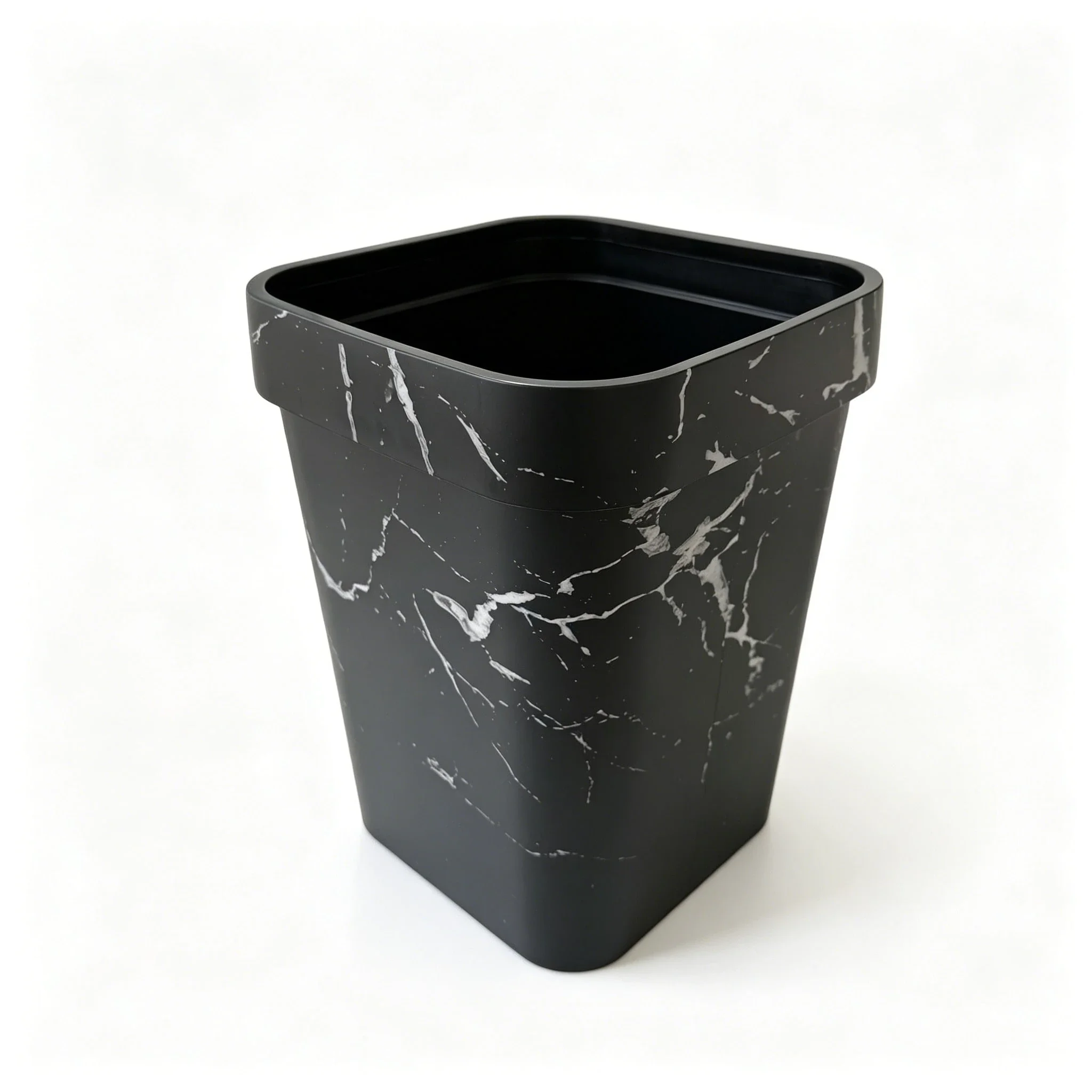 Easy-Clean Open-Top Waste Holder, Two Color Selections Square Household Garbage Bin For Indoor Use, 1pc