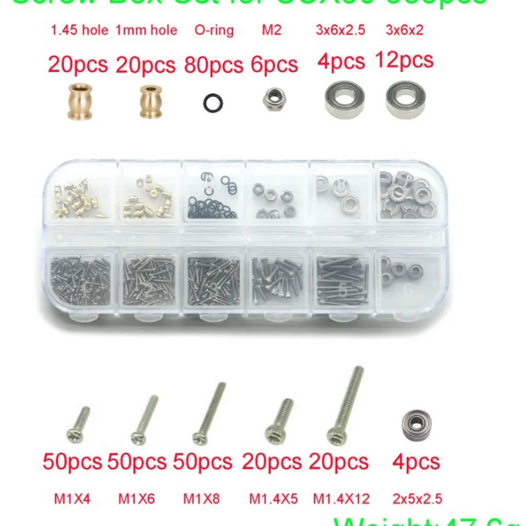 Screw Box Set for SCX30 1/30 Car 336pcs