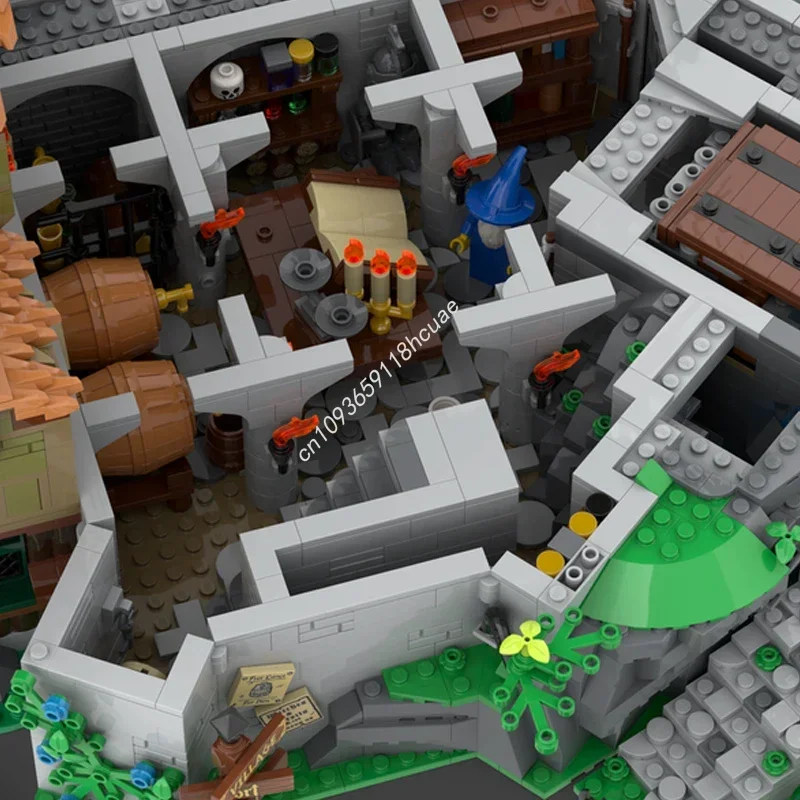 Moc القرون الوسطى فرسان الأسد برج عالٍ وحدات القلعة نموذج اللبنات الإبداعية تجميع الطوب هدايا عطلة الاطفال