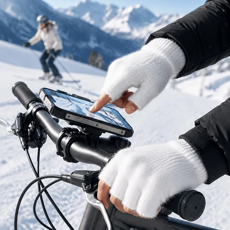 Women's Versatile, Fleece-Lined, Warm Half-Finger Gloves for Fall and Winter, Suitable for Office Work, Studying, Writing, Drivi