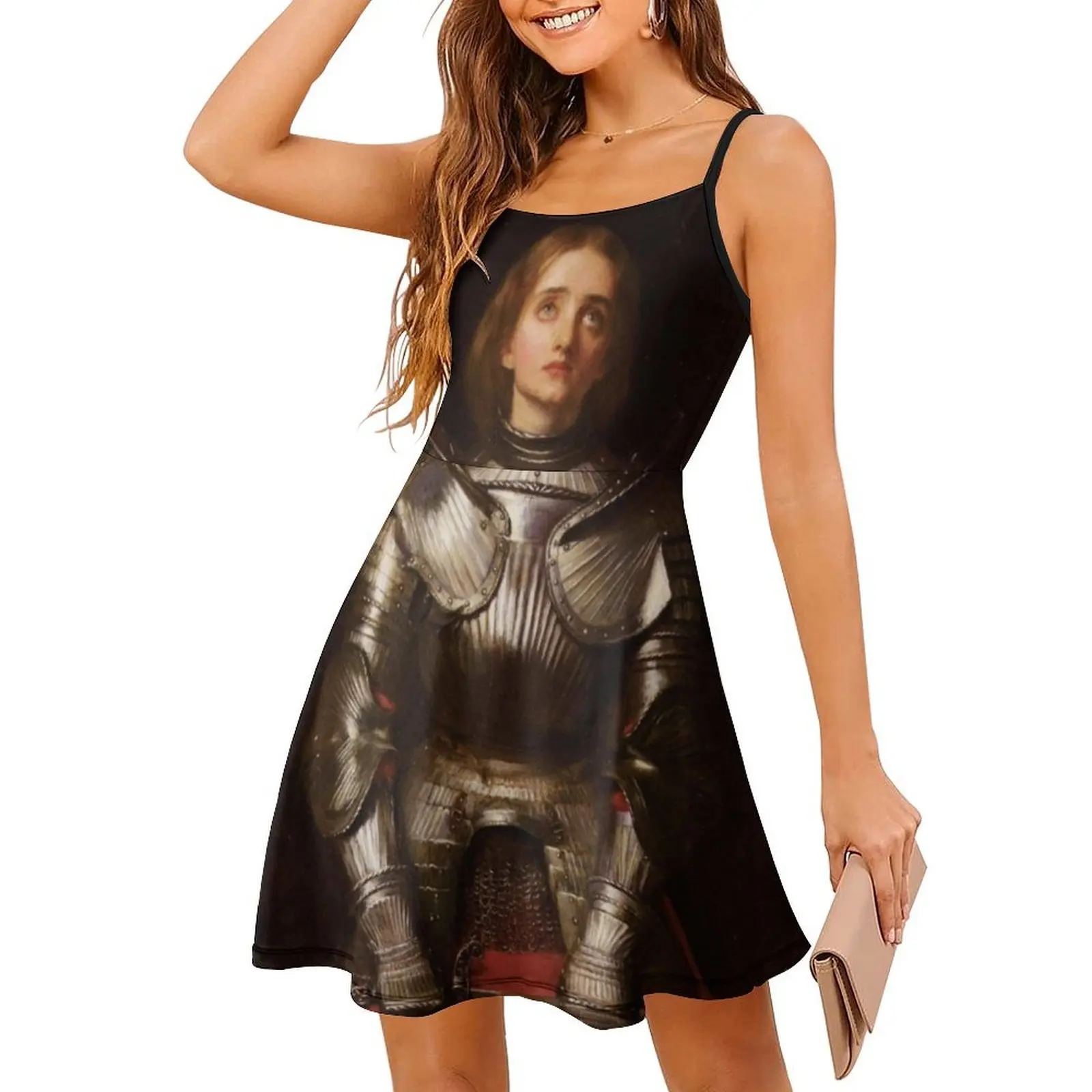 فستان Saint Joan Of Arc من John Everett Millais للحفلات الأنيق للنساء على شكل حرف A مع خيارات قصيرة/طويلة/بدون أكمام جوان أوف