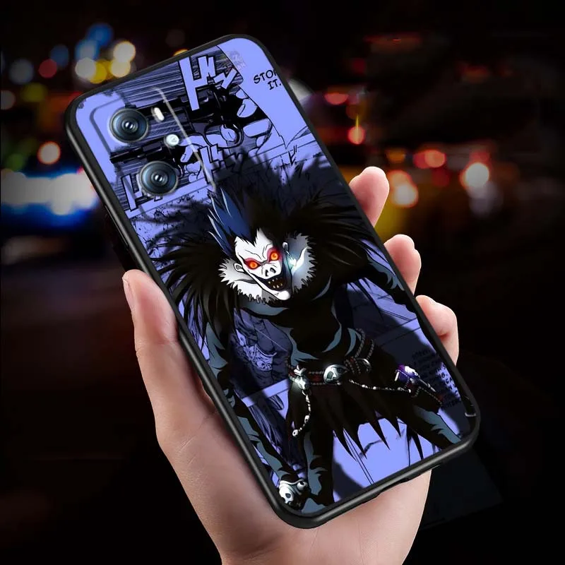 أنيمي مذكرة الموت كول شعبية جراب هاتف ل ممن لهم رينو 7 A96 A40 A58 5 6 Realme GT A74 A78 Neo2 A74 A78 البحث X5 X3 X7 X8 الأسود #4