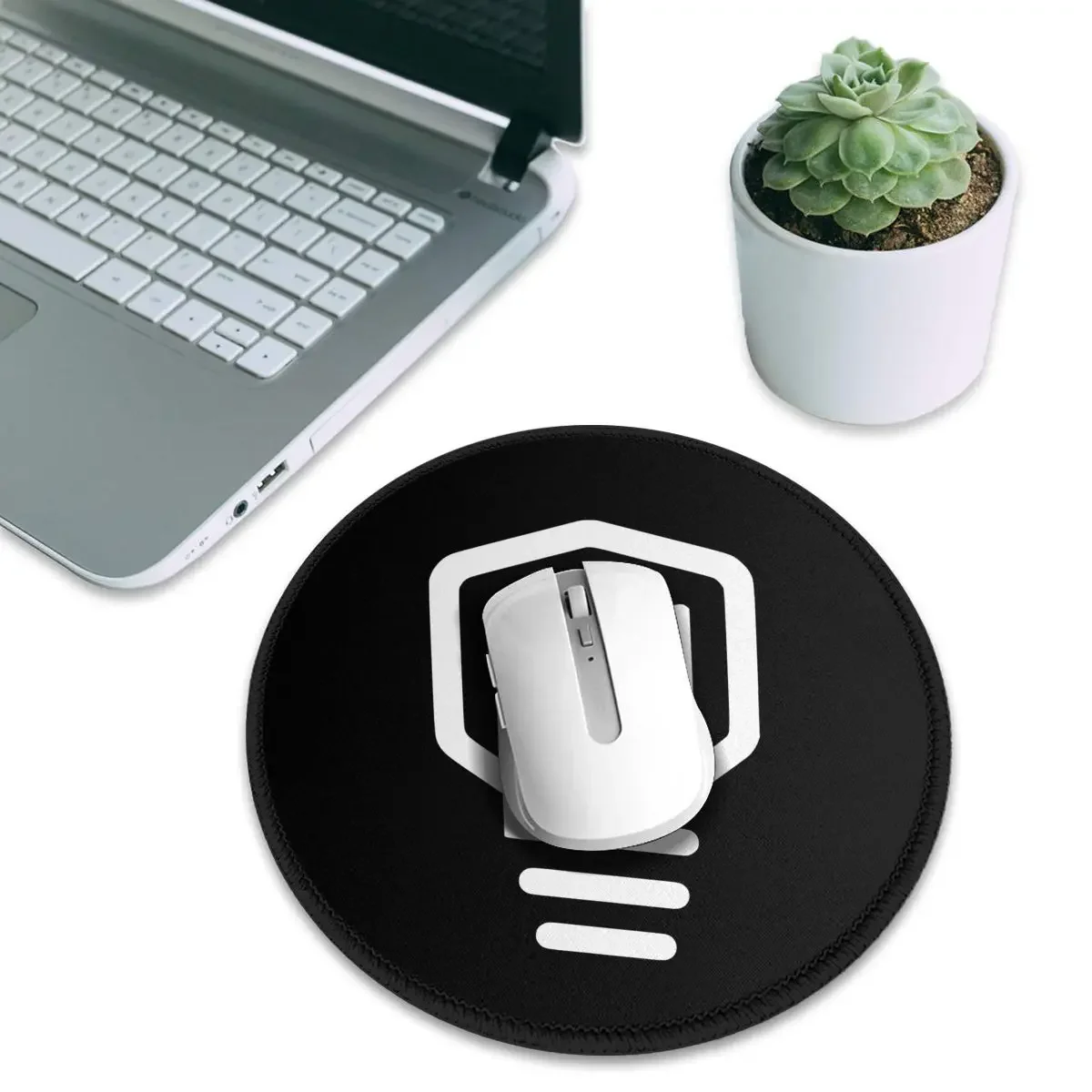 Mark Rober HD Logo Round Mouse Pad Computer Keyboard Mouse Mat Gamer Laptop Desk Mat Office Accessories Table Mats