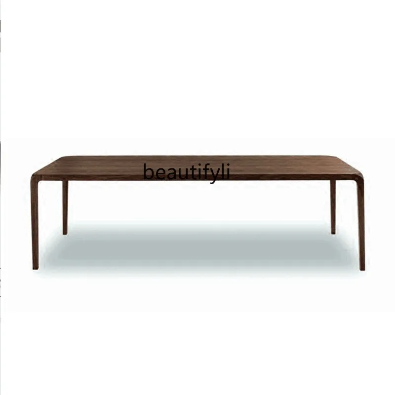 North America Imported Black Walnut Wood Table Nordic Simple Modern Rectangular Wax Oil Table Solid Wood