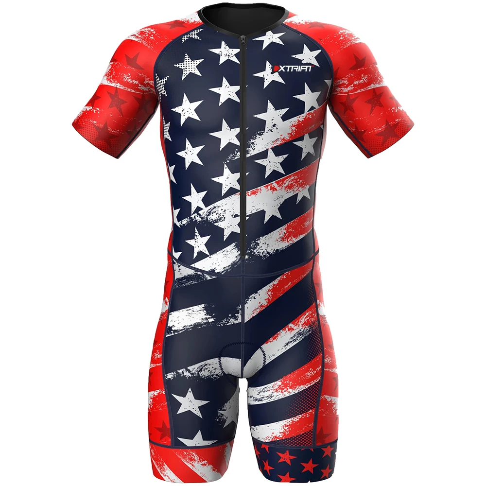 XTRIAT Triathlon One Piece Tights Suit Maillot Ciclismo Hombre Racing Clothing MTB Bike Men Jumpsuit Cycling Jersey Set Skinsuit