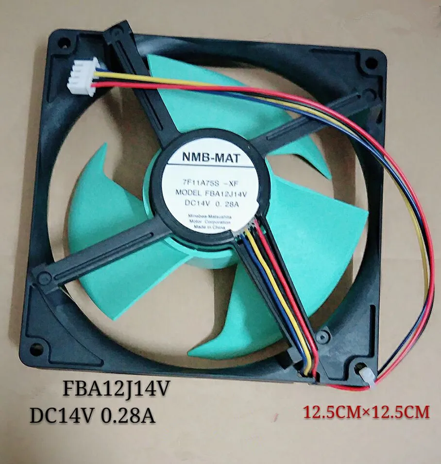 Freight free brand new original MODEL FBA12J14V DC14V 0.28A four wire refrigerator cooling fan