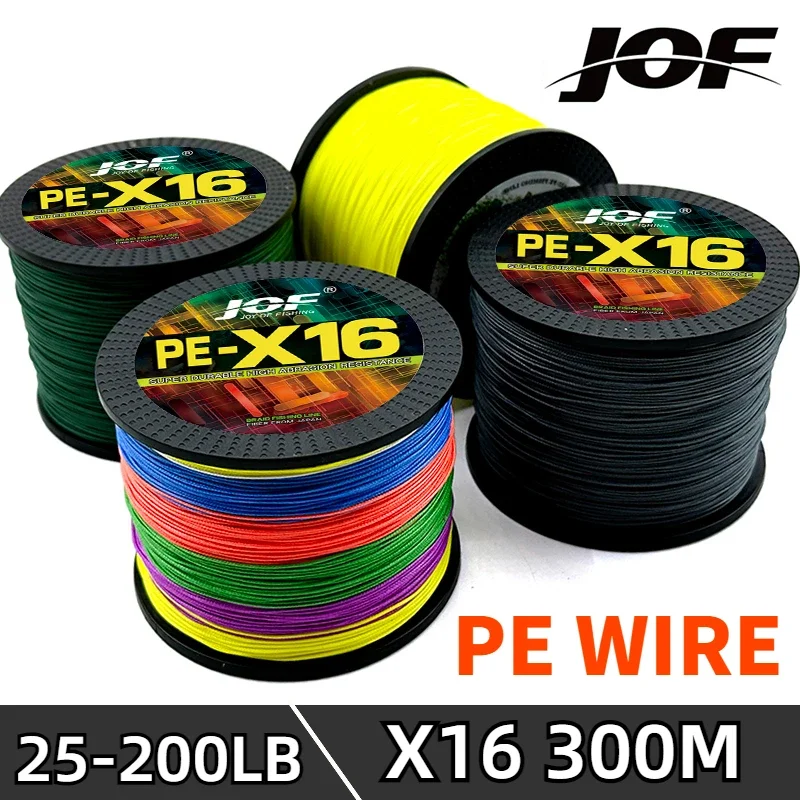 300m Big Game 25-120LB MultiColor Fishing Line Multifilament Braided Wire Anti-abrasion 16 Strands Diameter 0.16mm-0.80mm Pesca