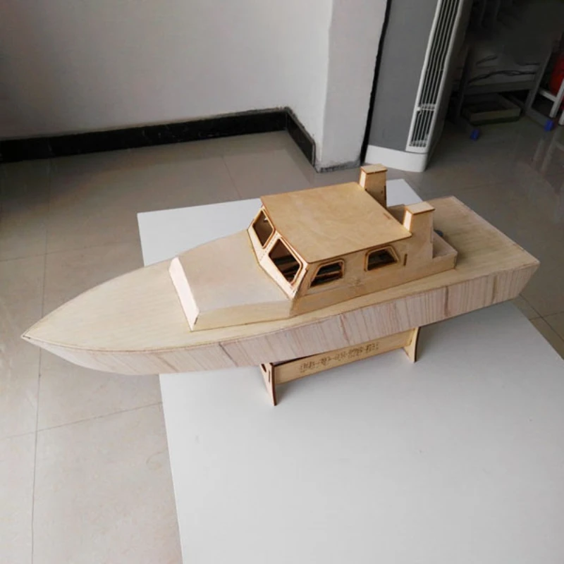 Kuaizhouhao Houten Gemonteerde Jachtboot Model Kit DIY Houten Handgemaakt Speelgoed Schip