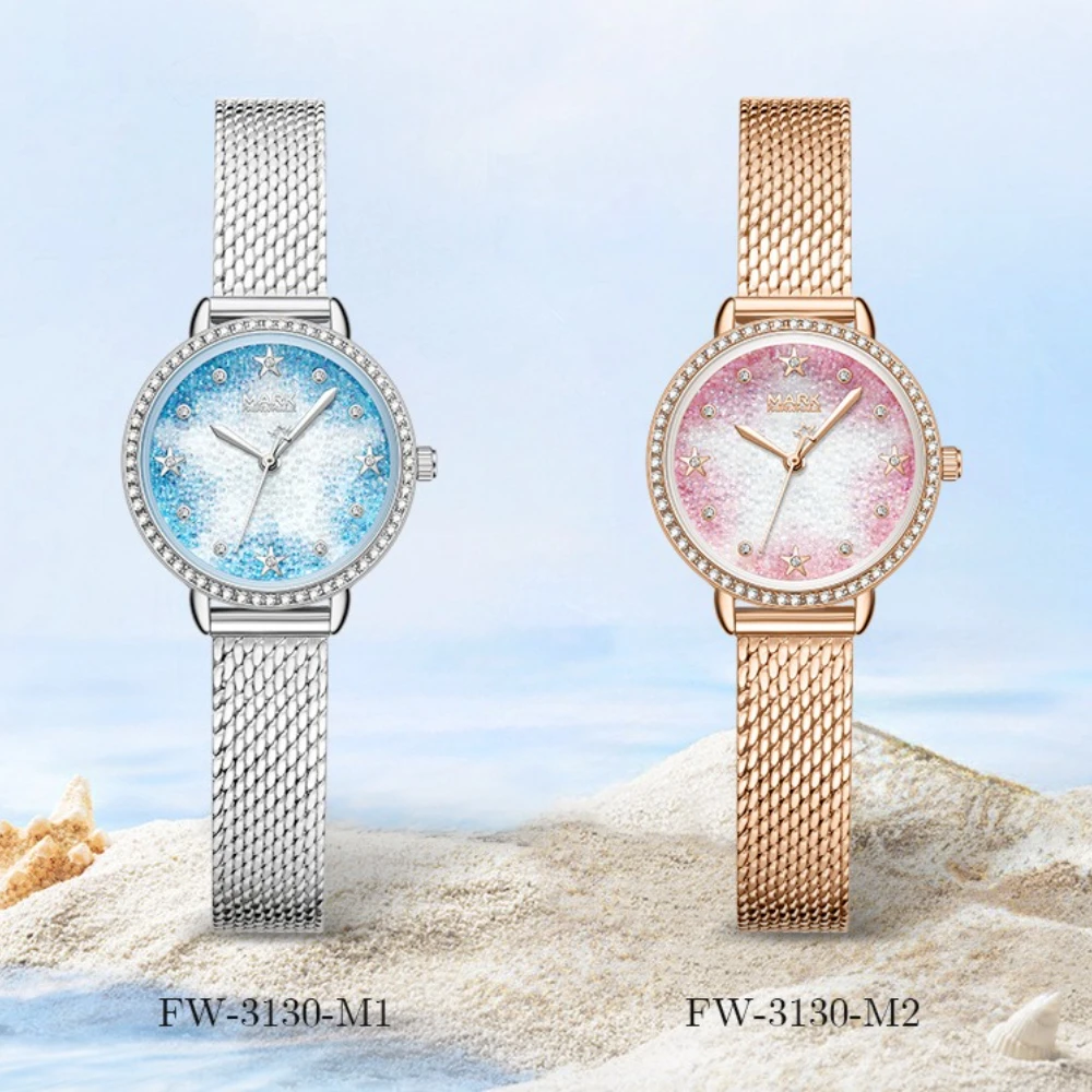 Mark Fairwhale 3130 New Women's Watch Quartz Luxury High Diamond Waterproof Watches for Women Relojes Para Damas Reloj Mujer