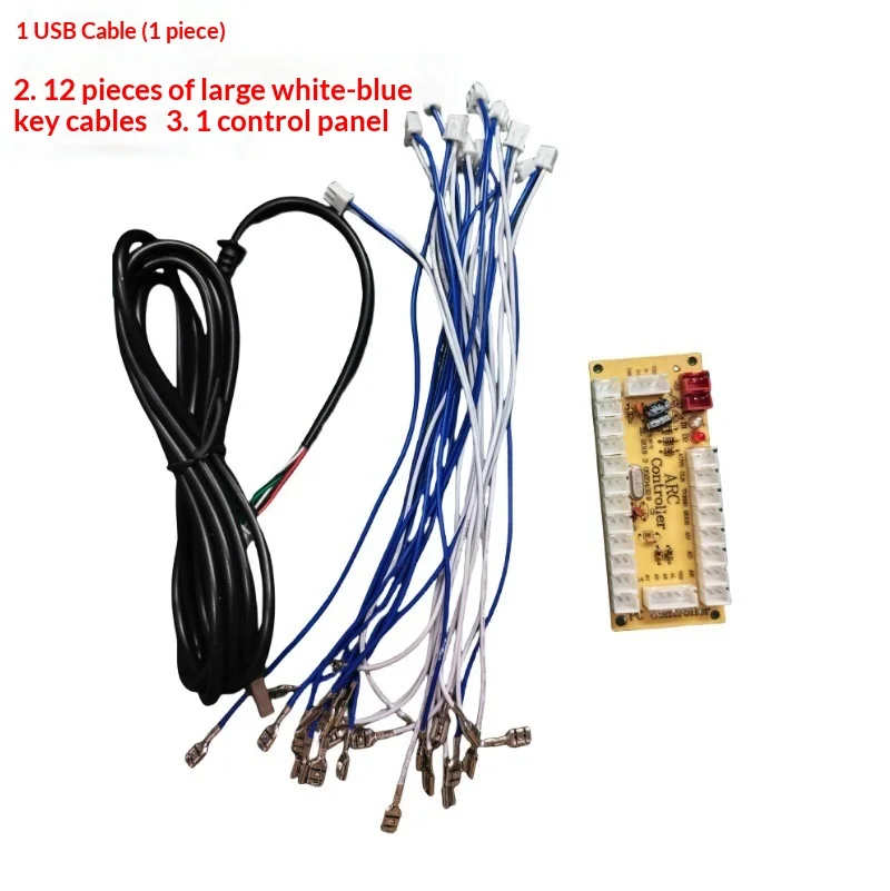 DIY Wired Arcade Joystick Circuit Board, USB Zero Delay Yellow Board for Computer Raspberry Pi Game Controller