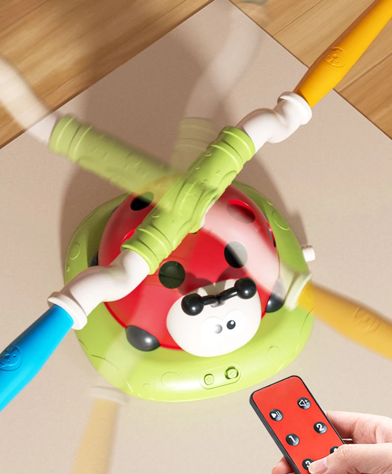 Ladybug Sport Entertainment Game Toy Multifunction Rope Skipping Machine Ferrule Jump Rocket Launcher Outdoor Educational